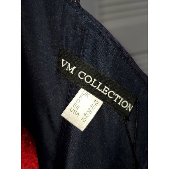 NWT VM Collection 70901 Navy Cap Sleeve Mother of the Bride Gown Size 10 853 - Picture 11 of 12